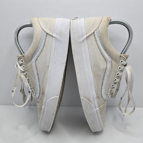 Vans | Old Skool Indie grunge white canvas low-top sneakers | WMS 8.5 - Picture 6 of 8